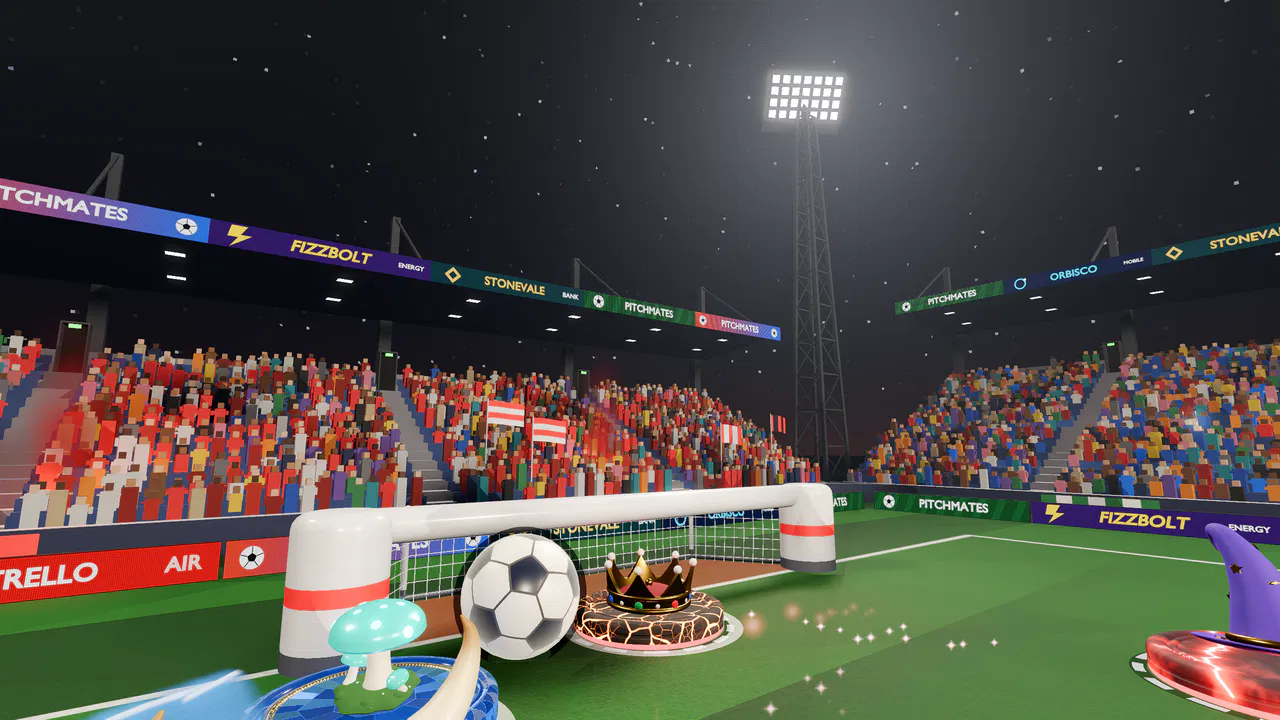 A floodlit night match